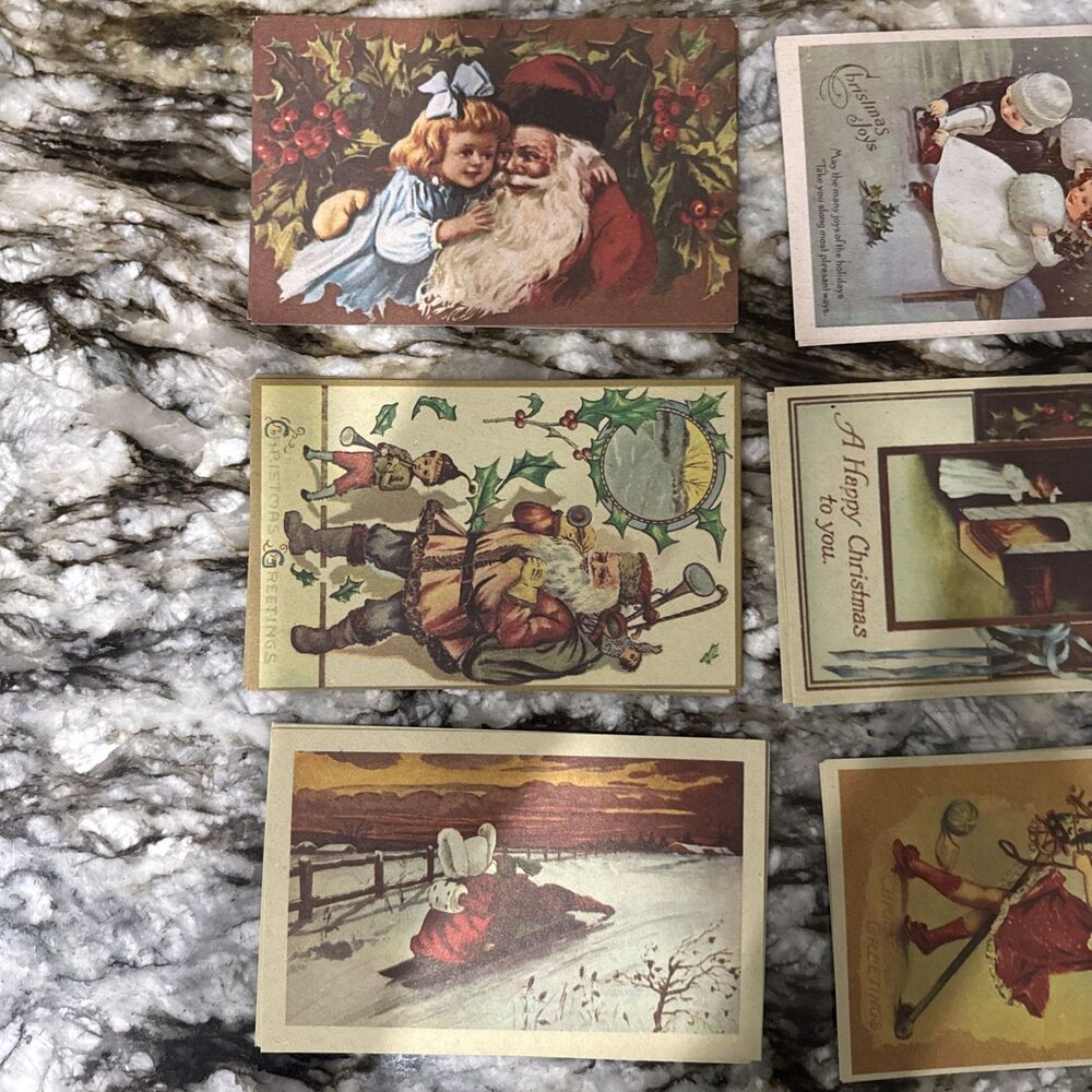 Vintage NOS Christmas Post Cards-48 Total Cards 4 of Each 12 Scenes - Picture 2 of 8